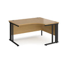 Maestro 25 Ergonomic Desk With Cable Managed Leg - Oak - NWOF