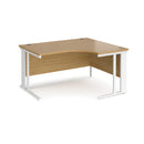 Maestro 25 Ergonomic Desk With Cable Managed Leg - Oak - NWOF