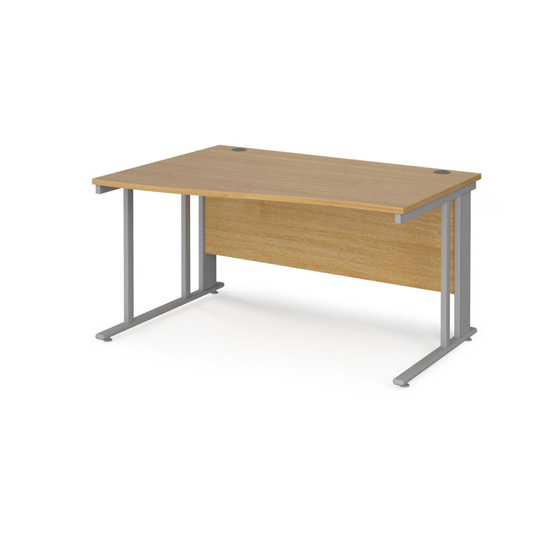 Maestro 25 Wave Desk With Cable Managed Leg - Oak - NWOF