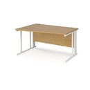Maestro 25 Wave Desk With Cable Managed Leg - Oak - NWOF
