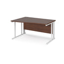 Maestro 25 Wave Desk With Cable Managed Leg - Walnut - NWOF