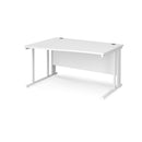 Maestro 25 Wave Desk With Cable Managed Leg - White - NWOF