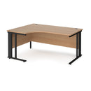 Maestro 25 Ergonomic Desk With Cable Managed Leg - Beech - NWOF