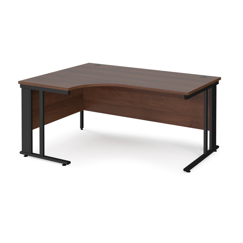 Maestro 25 Ergonomic Desk With Cable Managed Leg - Walnut - NWOF