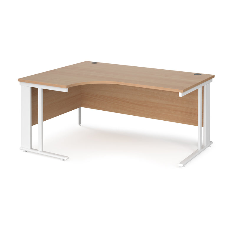 Maestro 25 Ergonomic Desk With Cable Managed Leg - Beech - NWOF