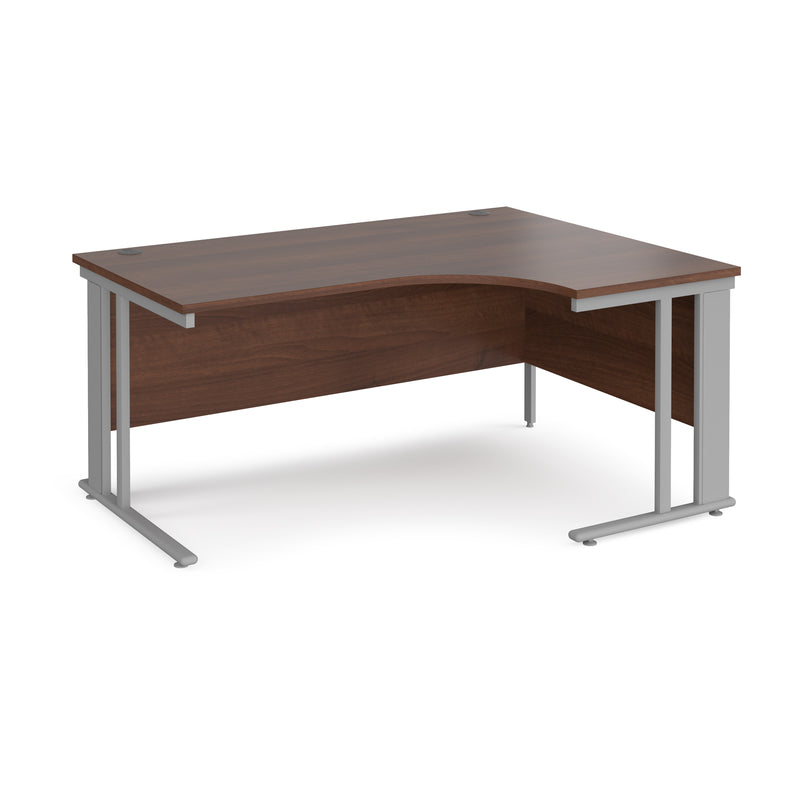 Maestro 25 Ergonomic Desk With Cable Managed Leg - Walnut - NWOF