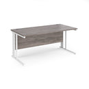 Maestro 25 800mm Deep Straight Desk With Cable Managed Leg - Grey Oak - NWOF