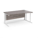 Maestro 25 Wave Desk With Cable Managed Leg - Grey Oak - NWOF