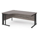 Maestro 25 Ergonomic Desk With Cable Managed Leg - Grey Oak - NWOF