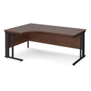 Maestro 25 Ergonomic Desk With Cable Managed Leg - Walnut - NWOF