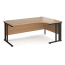 Maestro 25 Ergonomic Desk With Cable Managed Leg - Beech - NWOF