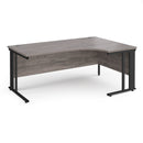 Maestro 25 Ergonomic Desk With Cable Managed Leg - Grey Oak - NWOF