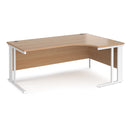Maestro 25 Ergonomic Desk With Cable Managed Leg - Beech - NWOF