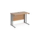 Maestro 25 600mm Deep Straight Desk With Cable Managed Leg - Beech - NWOF