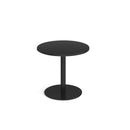 Monza Circular Dining Table With Flat Round Base 800mm - Black - NWOF