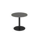 Monza Circular Dining Table With Flat Round Base 800mm - Onyx Grey - NWOF
