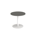 Monza Circular Dining Table With Flat Round Base 800mm - Onyx Grey - NWOF