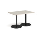 Monza Rectangular Dining Table With Flat Round Base - Light Grey - NWOF