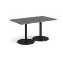 Monza Rectangular Dining Table With Flat Round Base - Onyx Grey - NWOF