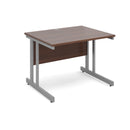 Momento 800mm Deep Straight Desk With Cantilever Leg - Walnut - NWOF