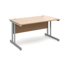 Momento 800mm Deep Straight Desk With Cantilever Leg - Beech - NWOF