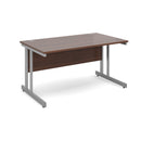 Momento 800mm Deep Straight Desk With Cantilever Leg - Walnut - NWOF