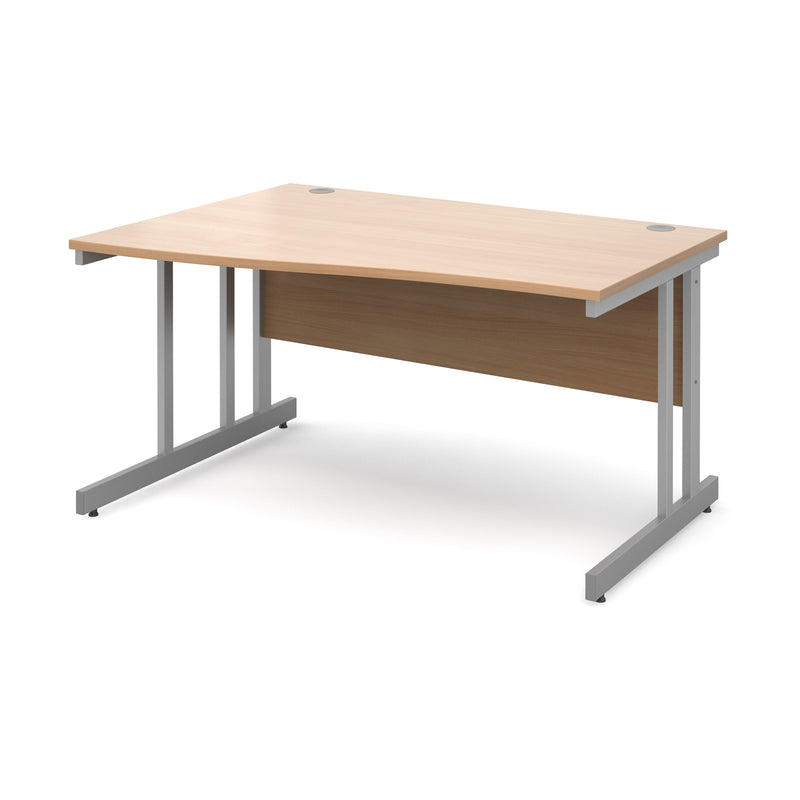 Momento Wave Desk With Cantilever Leg - Beech - NWOF