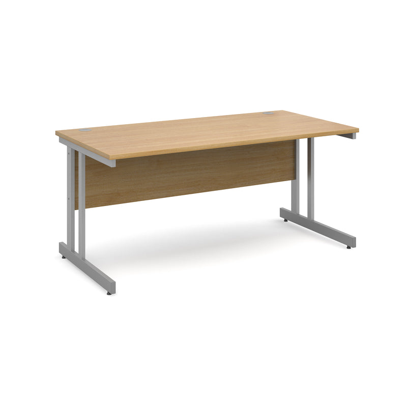 Momento 800mm Deep Straight Desk With Cantilever Leg - Oak - NWOF