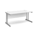 Momento 800mm Deep Straight Desk With Cantilever Leg - White - NWOF