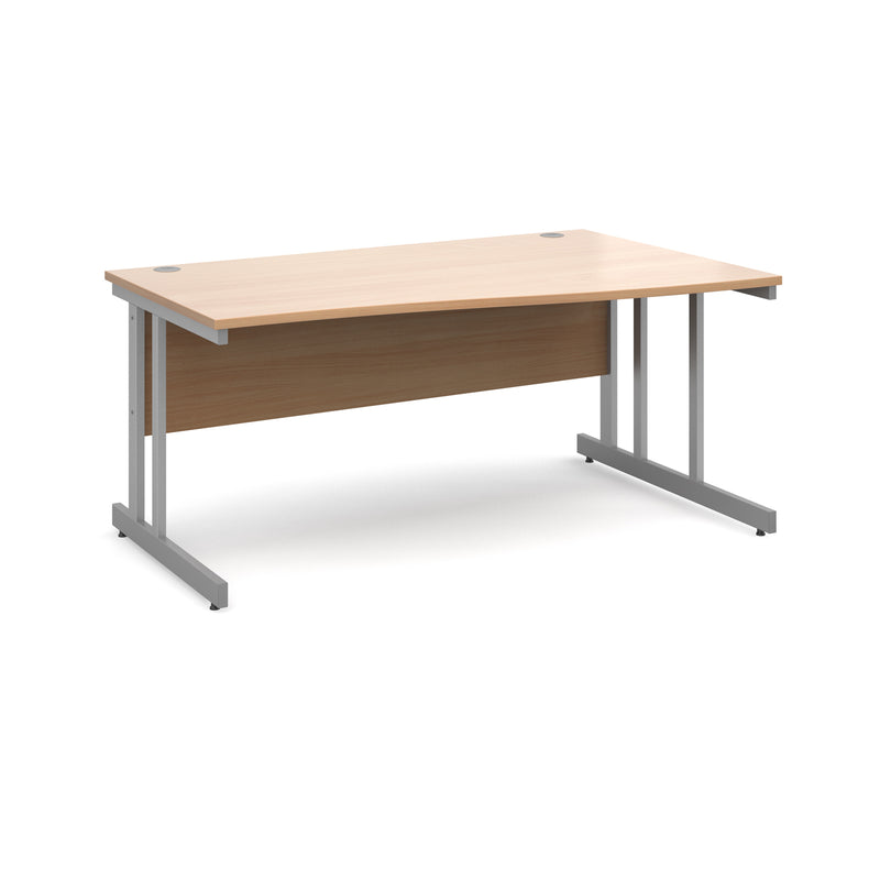 Momento Wave Desk With Cantilever Leg - Beech - NWOF