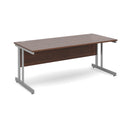 Momento 800mm Deep Straight Desk With Cantilever Leg - Walnut - NWOF