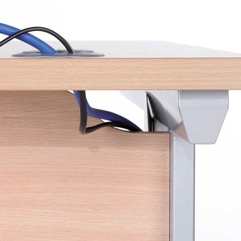 Momento Wave Desk With Cantilever Leg - Walnut - NWOF