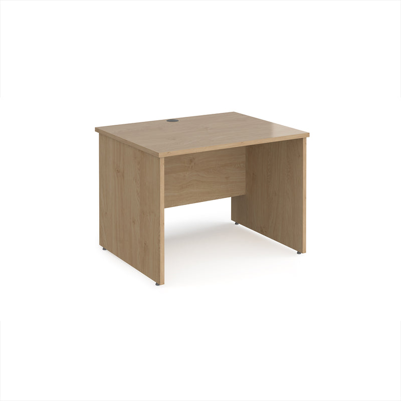 Maestro 25 800mm Deep Straight Desk With Panel End Leg - Kendal Oak - NWOF