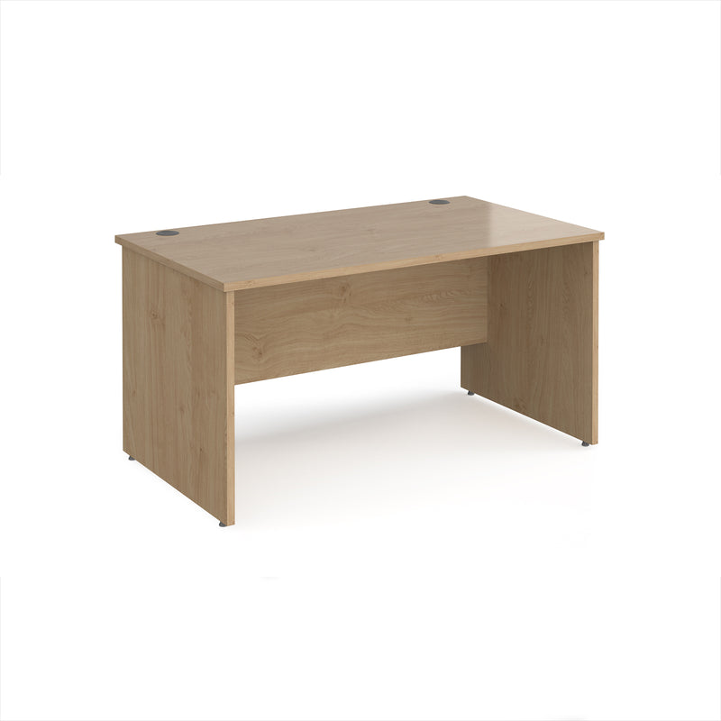 Maestro 25 800mm Deep Straight Desk With Panel End Leg - Kendal Oak - NWOF