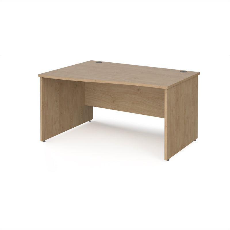 Maestro 25 Wave Desk With Panel End Leg - Kendal Oak