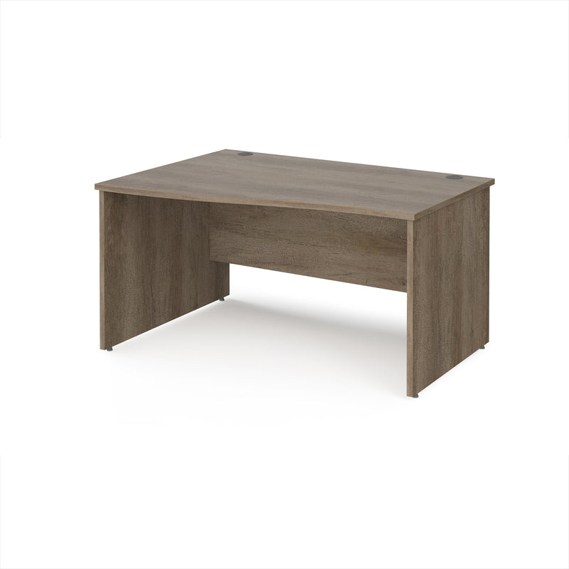 Maestro 25 Wave Desk With Panel End Leg - Nebraska Oak