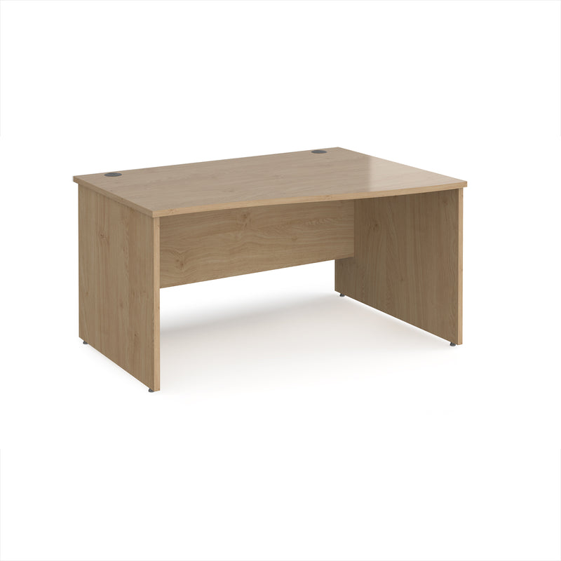 Maestro 25 Wave Desk With Panel End Leg - Kendal Oak