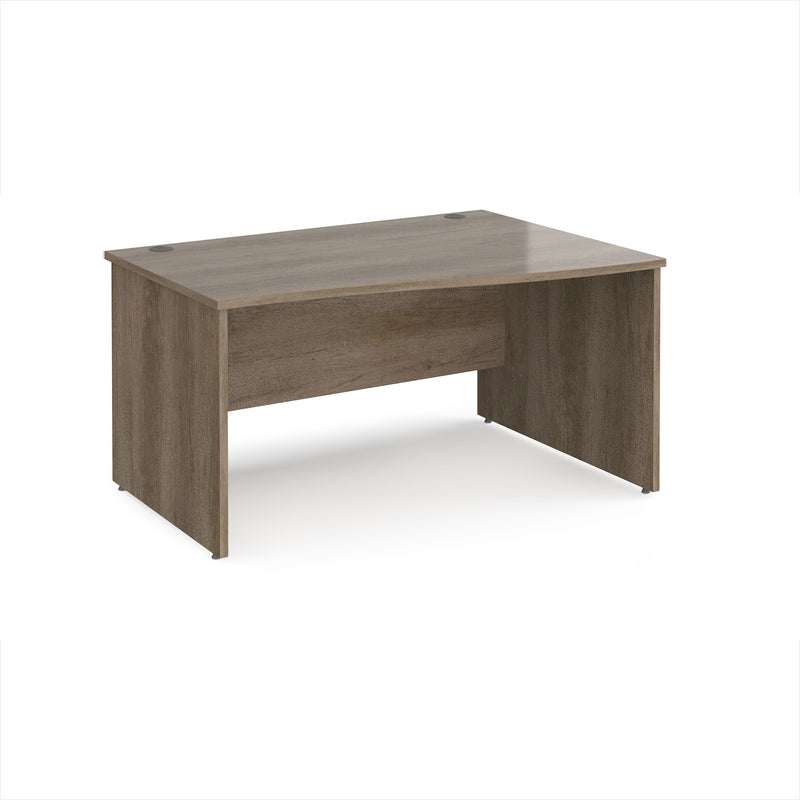 Maestro 25 Wave Desk With Panel End Leg - Nebraska Oak