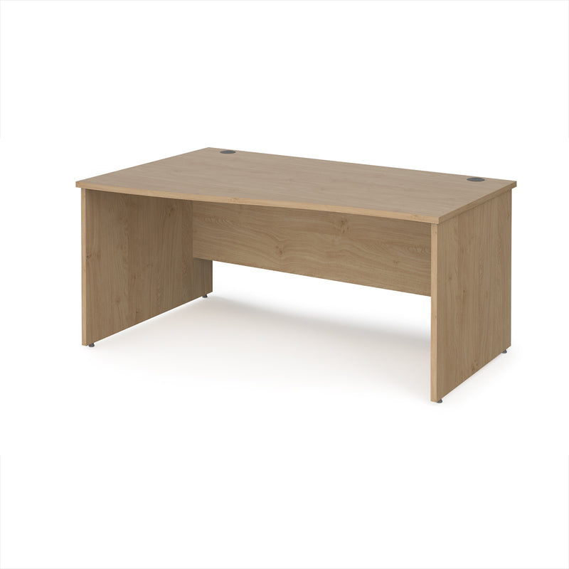 Maestro 25 Wave Desk With Panel End Leg - Kendal Oak