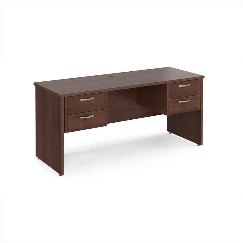 Maestro 25 Straight Desk 1600x600mm With Two Fixed 2 Drawer Pedestals & Panel Leg