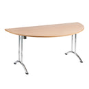 Versa Folding Semi Circular Table With Tubular Chrome Frame - NWOF