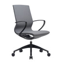 Gray Aeros Medium Back Executive Task Chair by Nautilus Designs with adjustable armrests and ergonomic design.