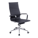 Nautilus Designs Aura high back bonded leather executive chair with armrests and ergonomic design, black color, modern office style.