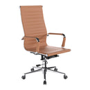 Nautilus Designs Aura contemporary high back bonded leather executive chair with armrests and ergonomic design.