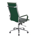 Side view of Nautilus Designs Aura contemporary high back bonded leather executive chair with sleek design and ergonomic features.