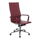 Nautilus Designs Aura high back bonded leather executive chair with modern design and ergonomic features.
