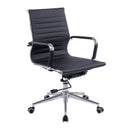 Nautilus Designs Aura contemporary medium back bonded leather executive chair with armrests and ergonomic design.