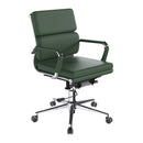 Nautilus Designs Avanti bonded leather medium back swivel chair with individual back cushions, featuring a modern office style.