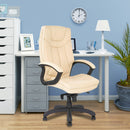 Nautilus Designs Greenwich high back leather effect executive chair with contoured backrest for ergonomic comfort.
