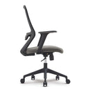 Nautilus Designs Orbit high back mesh office chair with two-tone black and gray upholstery and ergonomic design.
